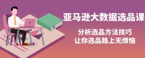 亚马逊蓝海产品选品课：分析选品方法技巧（巧选蓝海产品）-欢迎访问本站