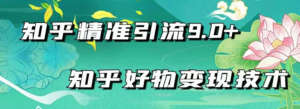 知乎精准引流_知乎好物变现技术:轻松月入过万(21节视频+话术)-欢迎访问本站