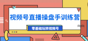 视频号直播运营课程:零基础玩转视频号(10节课)外面收费700-欢迎访问本站